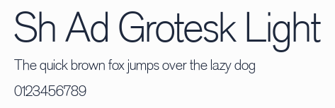 Sh Ad Grotesk Light預覽圖