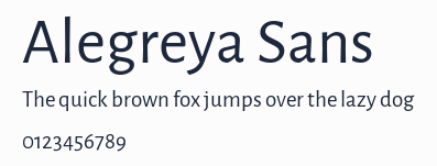 Alegreya Sans預覽圖
