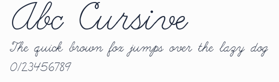 Abc Cursive預覽圖