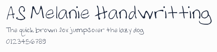 AS Melanie Handwritting預覽圖