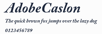 AdobeCaslon預覽圖