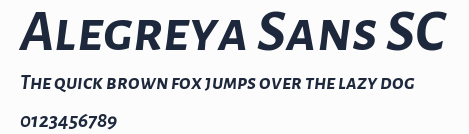 Alegreya Sans SC預覽圖