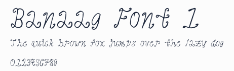 Banaag Font 1預覽圖