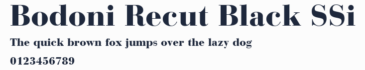 Bodoni Recut Black SSi預覽圖