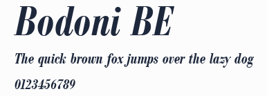 Bodoni BE預覽圖