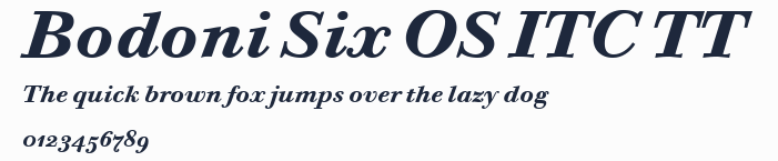 Bodoni Six OS ITC TT預覽圖