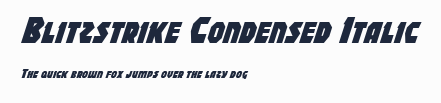 Blitzstrike Condensed Italic預覽圖