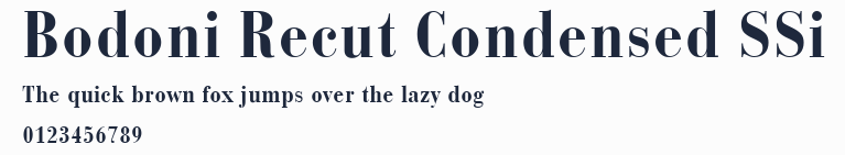 Bodoni Recut Condensed SSi預覽圖