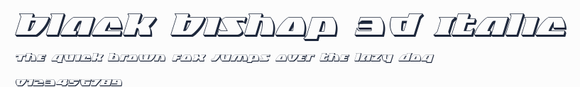 Black Bishop 3D Italic預覽圖