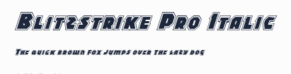 Blitzstrike Pro Italic預覽圖