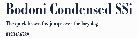 Bodoni Condensed SSi預覽圖