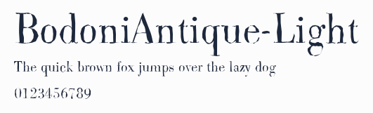 BodoniAntique-Light預覽圖