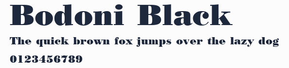 Bodoni Black預覽圖
