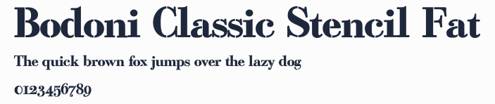 Bodoni Classic Stencil Fat預覽圖