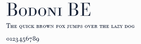 Bodoni BE預覽圖