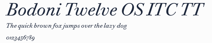 Bodoni Twelve OS ITC TT預覽圖