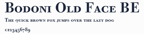 Bodoni Old Face BE預覽圖
