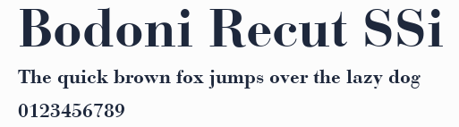 Bodoni Recut SSi預覽圖