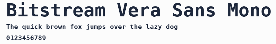 Bitstream Vera Sans Mono預覽圖