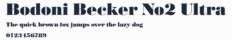 Bodoni Becker No2 Ultra預覽圖