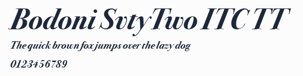 Bodoni SvtyTwo ITC TT預覽圖