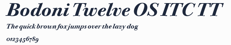 Bodoni Twelve OS ITC TT預覽圖
