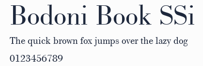 Bodoni Book SSi預覽圖