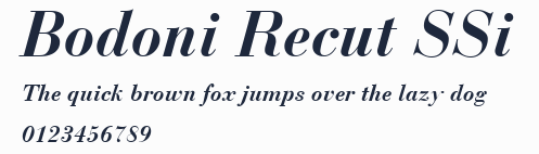 Bodoni Recut SSi預覽圖