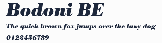Bodoni BE預覽圖