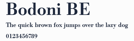 Bodoni BE預覽圖