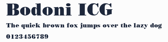 Bodoni ICG預覽圖