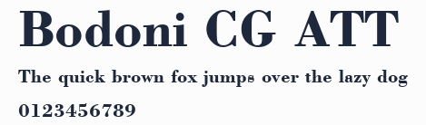 Bodoni CG ATT預覽圖