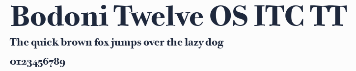 Bodoni Twelve OS ITC TT預覽圖