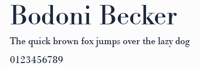 Bodoni Becker預覽圖
