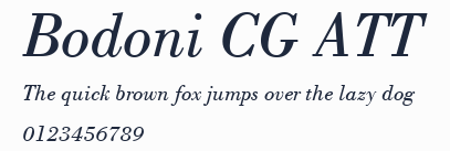 Bodoni CG ATT預覽圖
