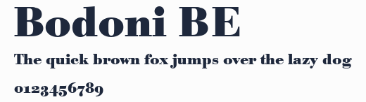 Bodoni BE預覽圖