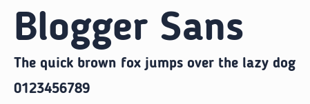 Blogger Sans預覽圖