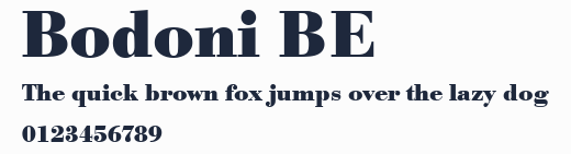Bodoni BE預覽圖