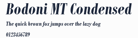 Bodoni MT Condensed預覽圖