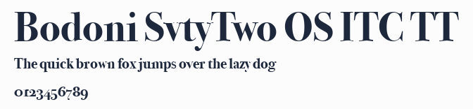 Bodoni SvtyTwo OS ITC TT預覽圖