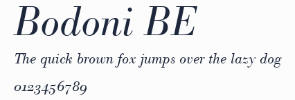 Bodoni BE預覽圖