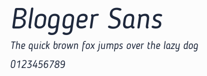 Blogger Sans預覽圖