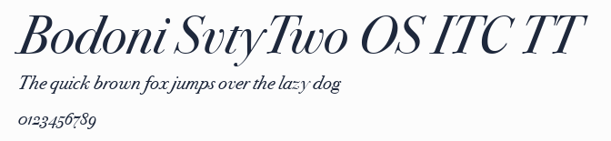Bodoni SvtyTwo OS ITC TT預覽圖