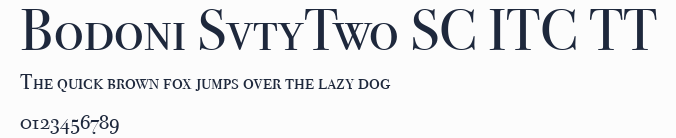 Bodoni SvtyTwo SC ITC TT預覽圖