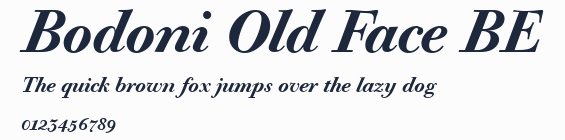 Bodoni Old Face BE預覽圖