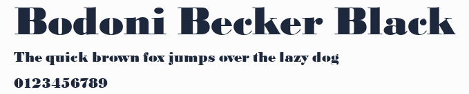 Bodoni Becker Black預覽圖