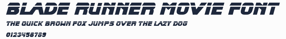 Blade Runner Movie Font預覽圖
