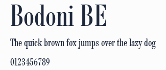 Bodoni BE預覽圖