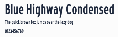 Blue Highway Condensed預覽圖