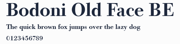 Bodoni Old Face BE預覽圖